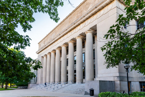 The columns and steps of Angell Hall