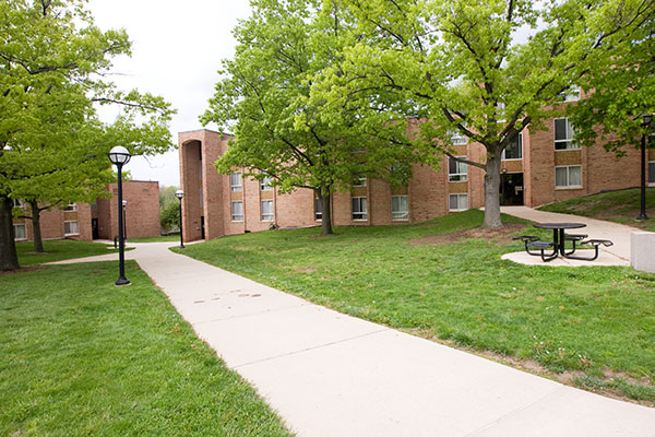 Exterior of Bates in summer